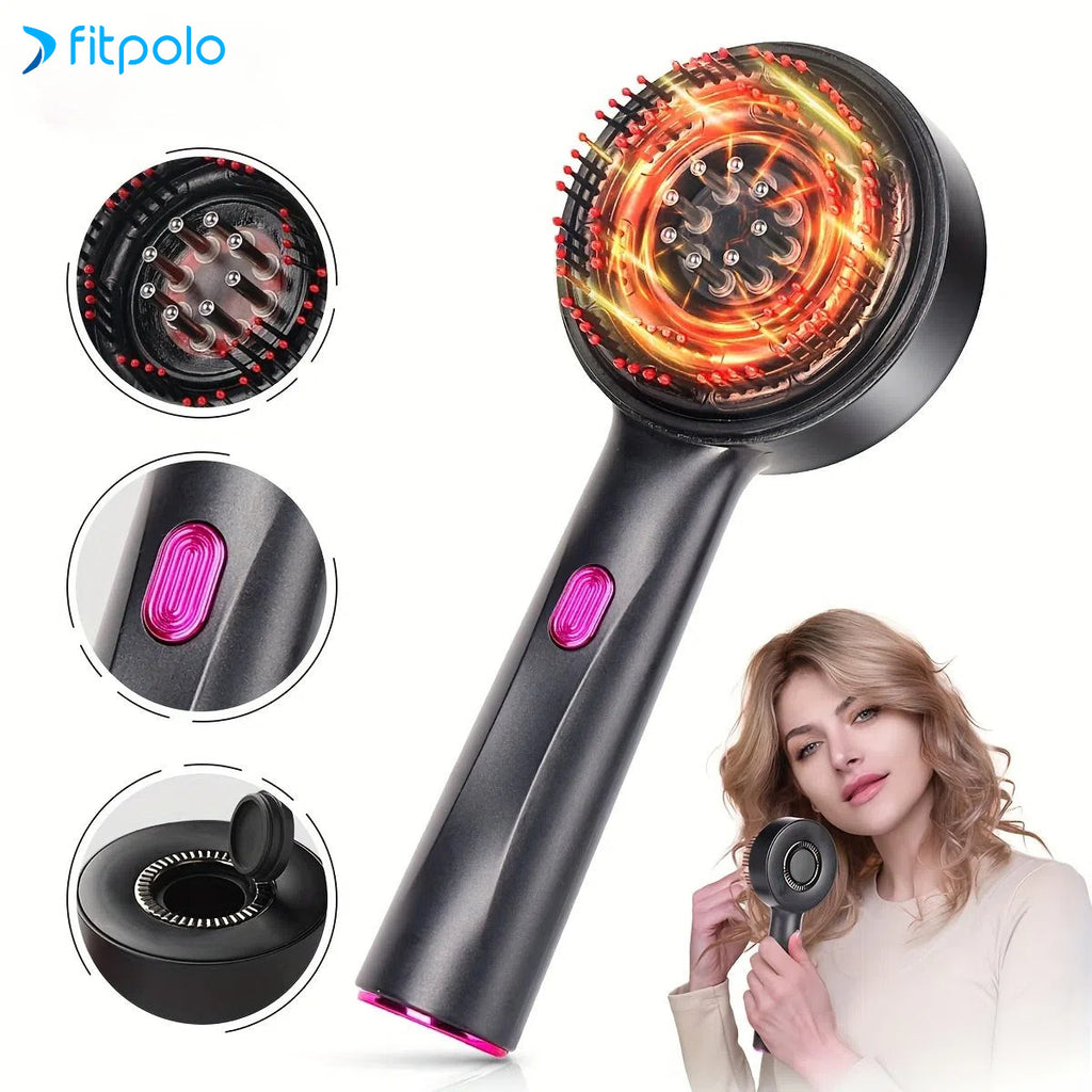 Fitpolo Upgrade 2 in 1 Hair Oil Applicator, Electric Hair Brushes for Hair Growth, Hair Oil Applicator Scalp Massager, USB Rechargeable, 1400mAh Lithium Battery Oil Dispenser for Hai - ScalpX