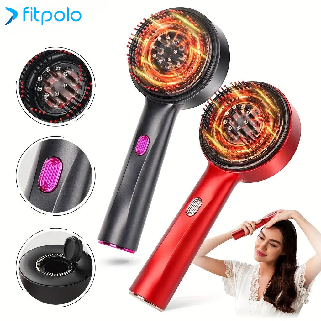 Fitpolo Upgrade 2 in 1 Hair Oil Applicator, Electric Hair Brushes for Hair Growth, Hair Oil Applicator Scalp Massager, USB Rechargeable, 1400mAh Lithium Battery Oil Dispenser for Hai - ScalpX