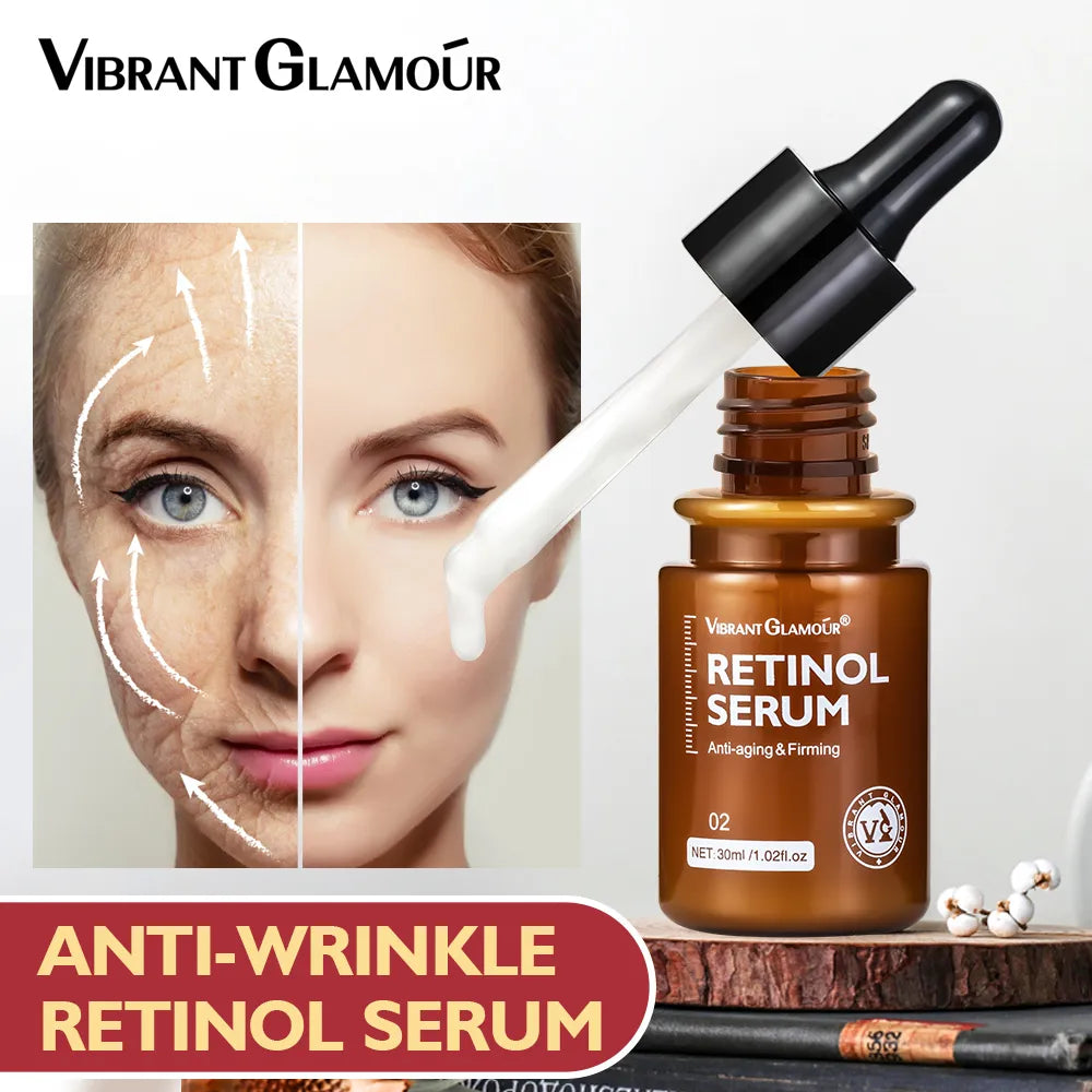 Retinol Face Serum Moisturizing Whitening Firming Fade Fine Lines Anti-wrinkle Anti-aging Deep Care Essence 30ML - Scalpx