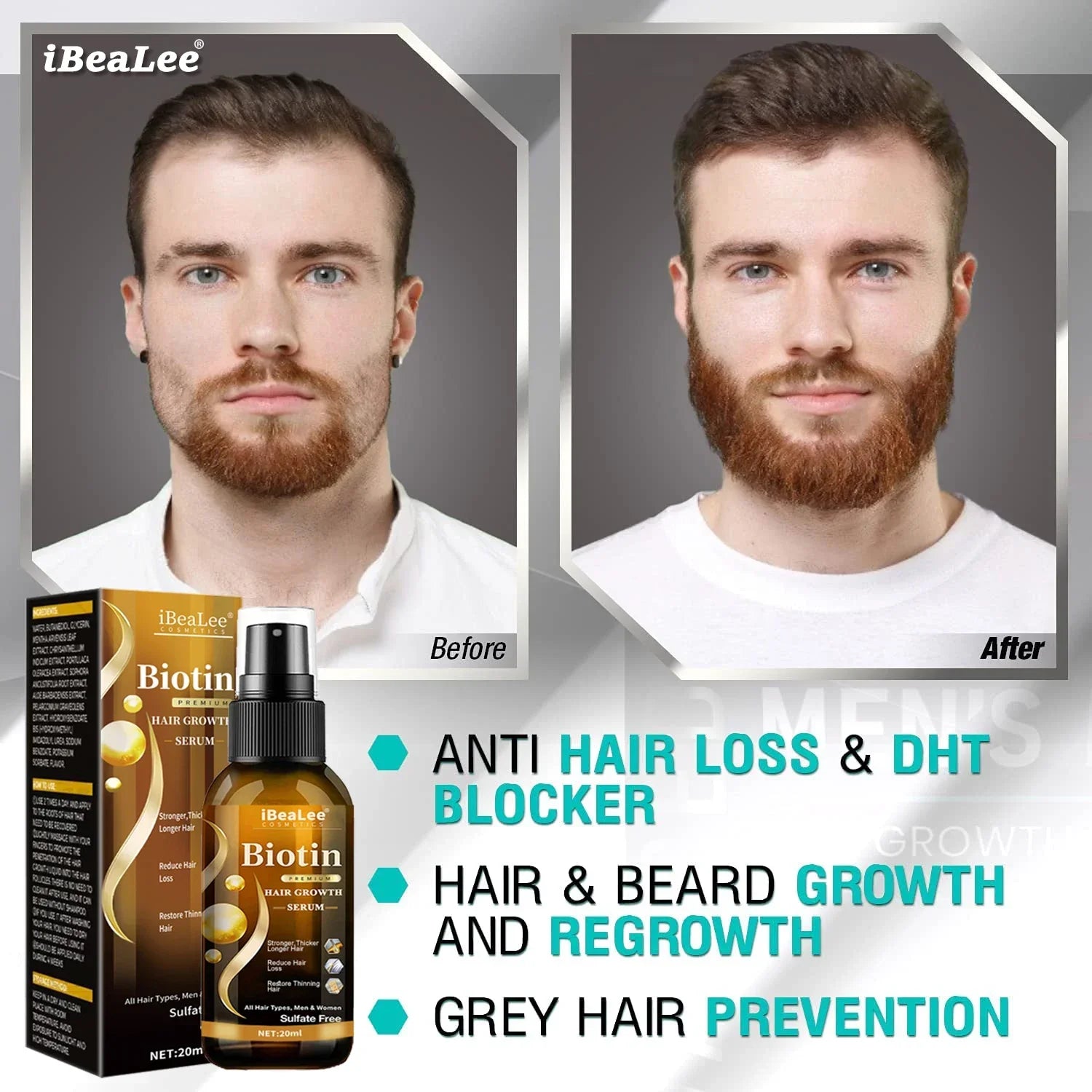 Hair Growth Products Biotin Anti Hair Loss Spray Scalp Treatment Fast Growing Care Essential Oils for Men Women Hair Care - Scalpx