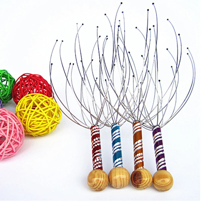 Octopus Head Massager Scratching Scalp Relaxation Relief Body Massager Scratcher Relieves Tension Health Care Tools Random - Scalpx