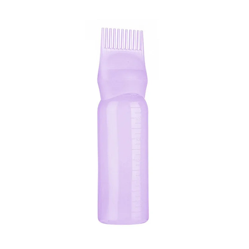 2Pcs/set 120ml Hair Dye Comb Applicator Bottles Plastic Refillable Empty Hair Coloring Salon Bottle Hairdressing Styling Tool - Scalpx