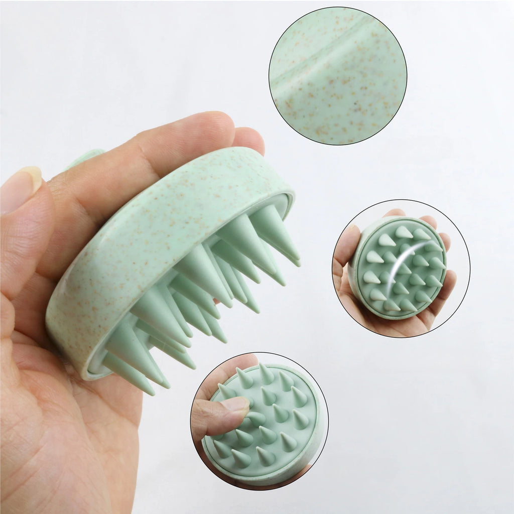 Silicone Shampoo Brush Head Scalp Massage Comb Hair Washing Comb Body Massage Brush Bath Shower Brush Salon Hairdressing Tool - Scalpx