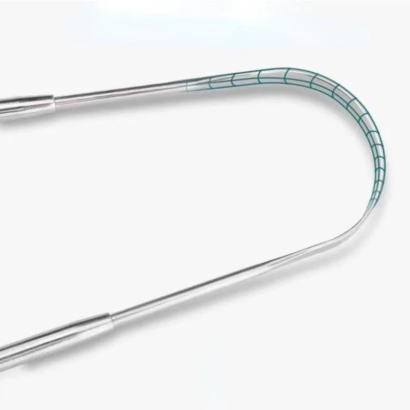 Tongue Scraper Stainless Steel Tongue Cleaner Professional Tongue Brush for Oral Care Improve Bad Breath and Fresh Breath - Scalpx