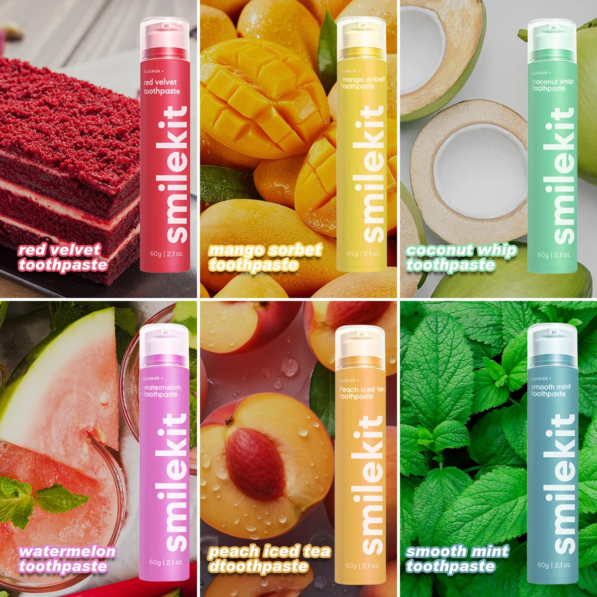 New Teeth Whitening Toothpaste Dental Dentistry Teeth Whitener Professional Yellow Teeth Cleaning Bright White Repair 6 Flavors - Scalpx