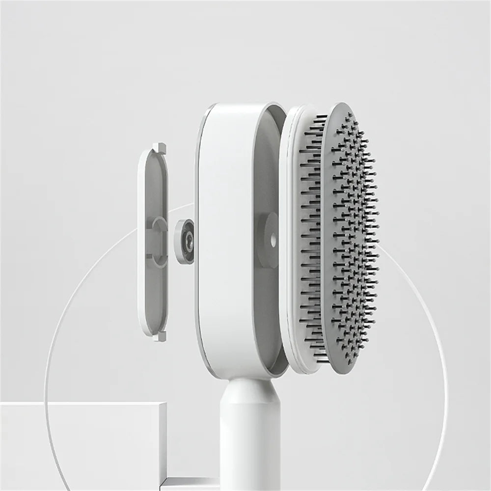 Massage Comb Hair Brush Air Cushion One-Key Self Cleaning Hair Comb Professional Detangling Scalp Air Bag Combs For Hair - Scalpx