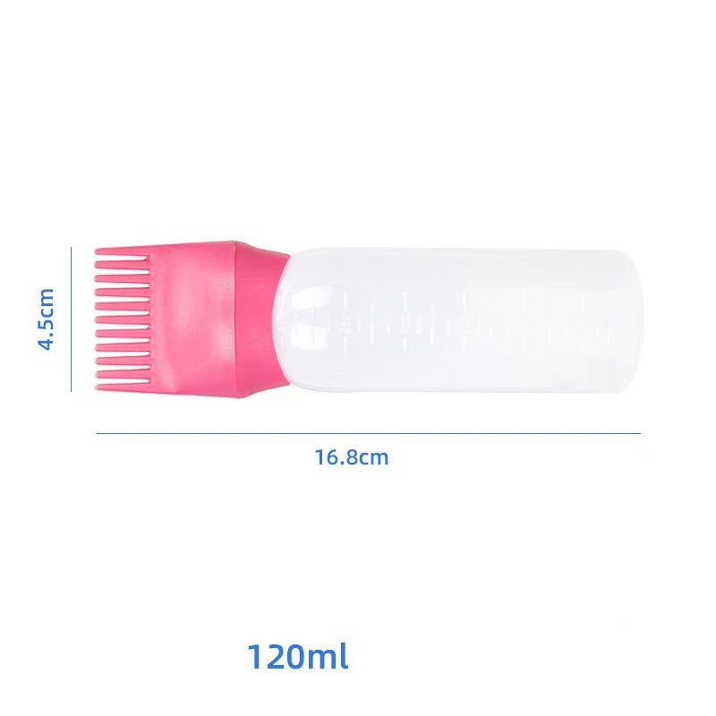 2Pcs/set 120ml Hair Dye Comb Applicator Bottles Plastic Refillable Empty Hair Coloring Salon Bottle Hairdressing Styling Tool - Scalpx