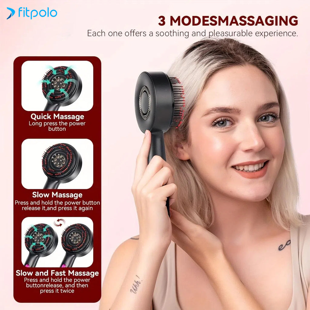 Fitpolo Upgrade 2 in 1 Hair Oil Applicator, Electric Hair Brushes for Hair Growth, Hair Oil Applicator Scalp Massager, USB Rechargeable, 1400mAh Lithium Battery Oil Dispenser for Hai - ScalpX